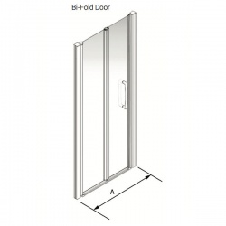 Larenco Alcove Full Height Shower Enclosure Bi-fold Door
